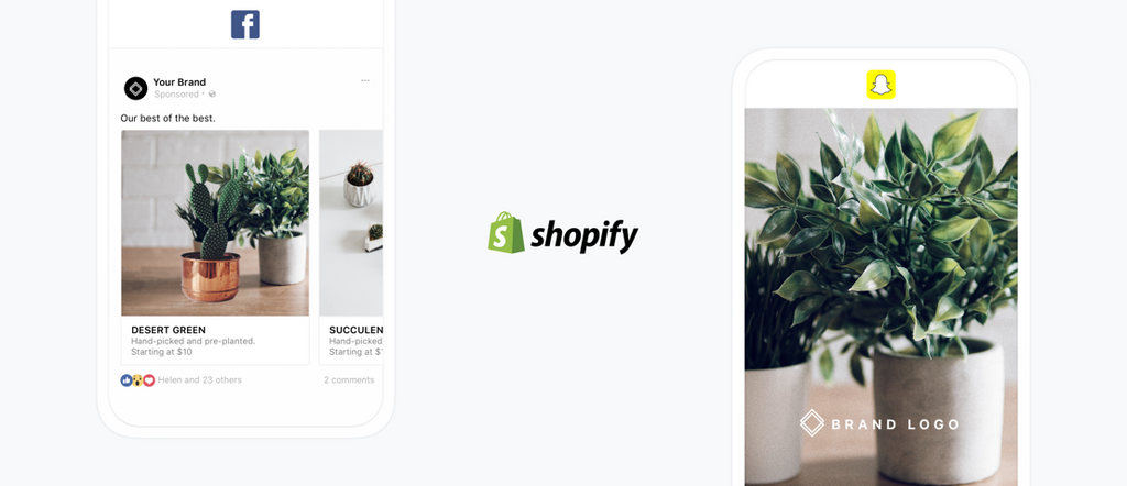 Facebook Dynamic Ads & Snapchat Ads right from your Marketing tab in Shopify!